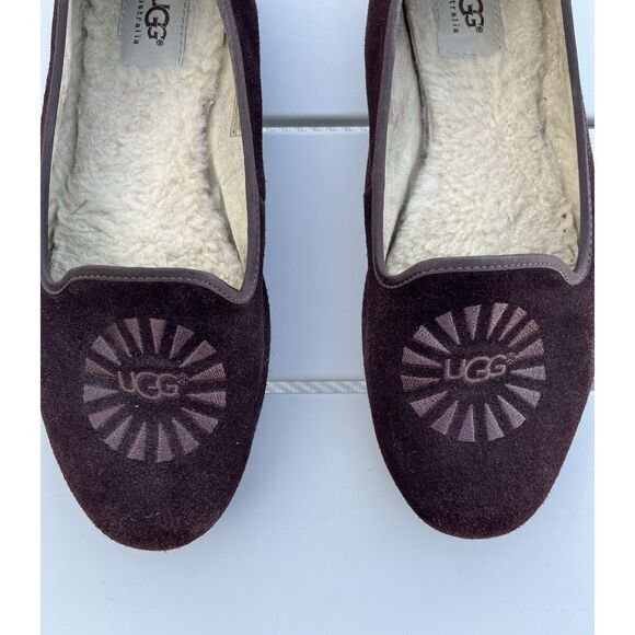 Ugg Alloway Chocolate Brian Loafers - Size 9 - Picture 3 of 9